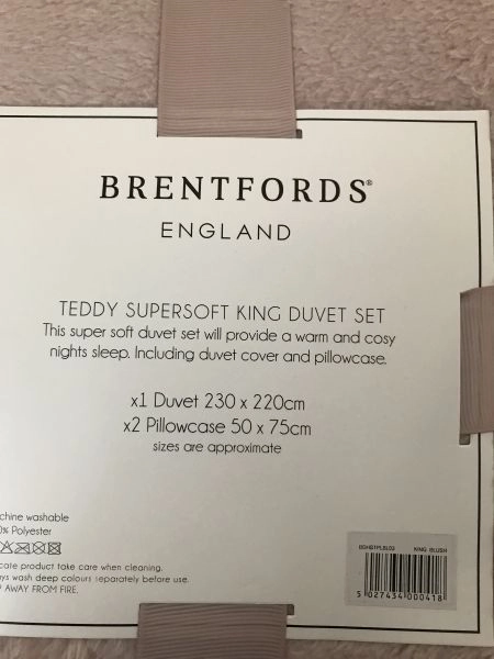 Brentfords Teddy Fleece Duvet Cover Set