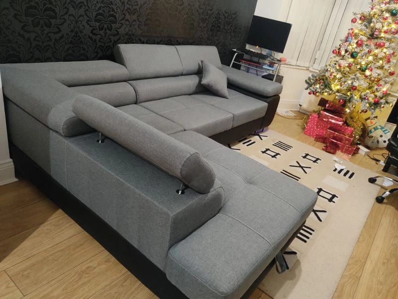 Anton L shape corner sofa bed