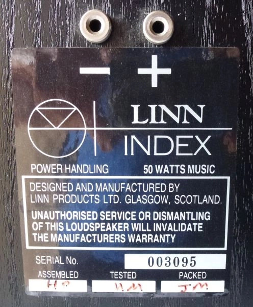 Linn Index Mk1, SINGLE bookshelf speaker