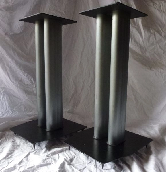 Alphason metal speaker stands, 45cm high.