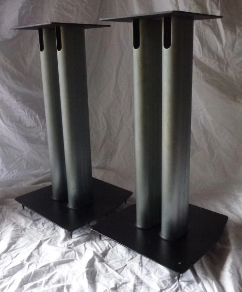 Alphason metal speaker stands, 45cm high.