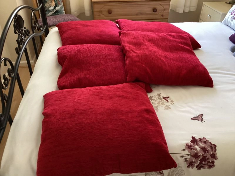 Red cushions