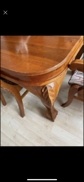 Imported from Sri Lanka solid teak table and chairs