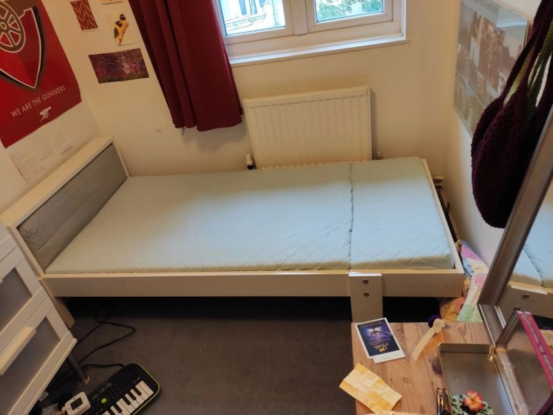 Child's expandable IKEA bed and mattress