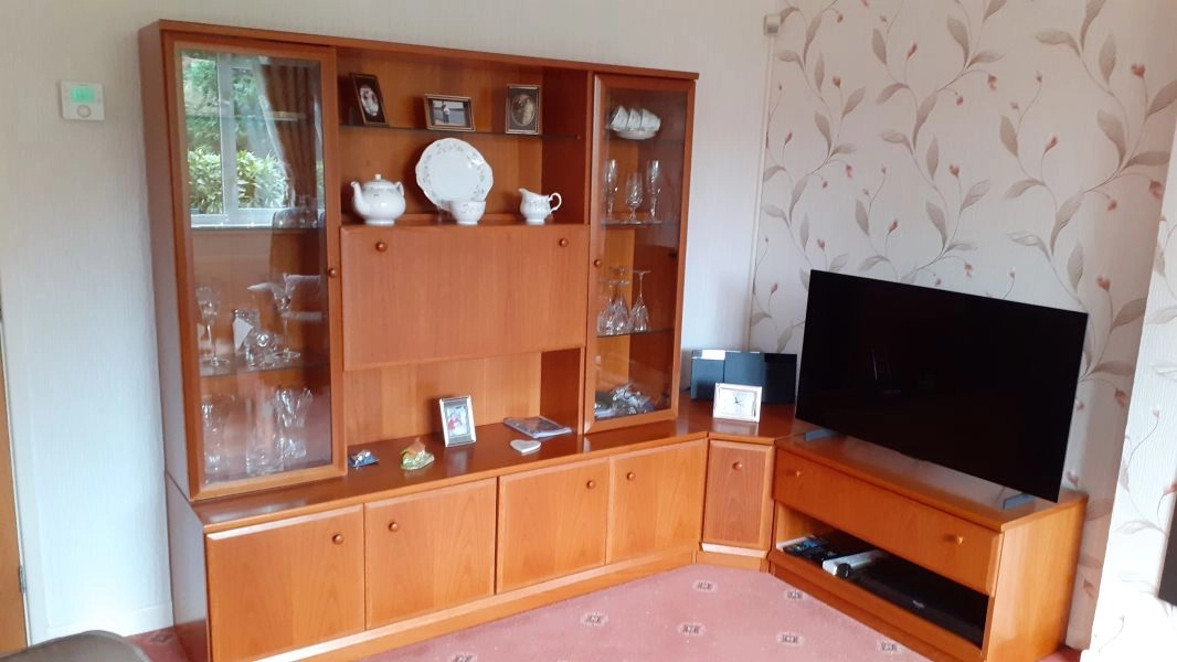 G plan Teak display cabinet and matching set of furniture sold as single or individual items.