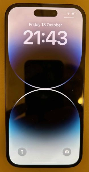 iPhone 14 Pro A2890 MPUF3ZD/A Black with Light Blue Green screen Unlocked 128gb