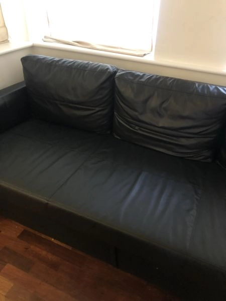 Leather sofa bed