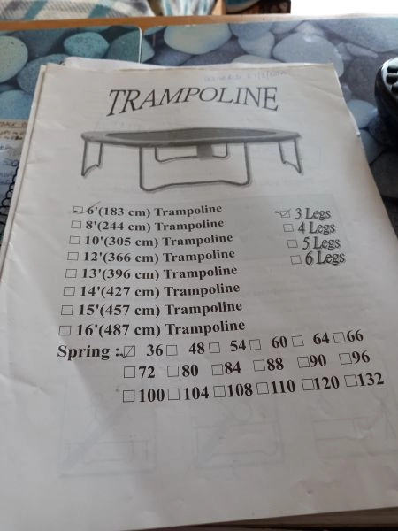 6ft Air Dog trampoline
