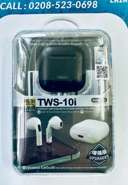 Wireless Bluetooth Earbuds TWS-10i Black EarPods Headset Headphones for iPhone and Samsung Models