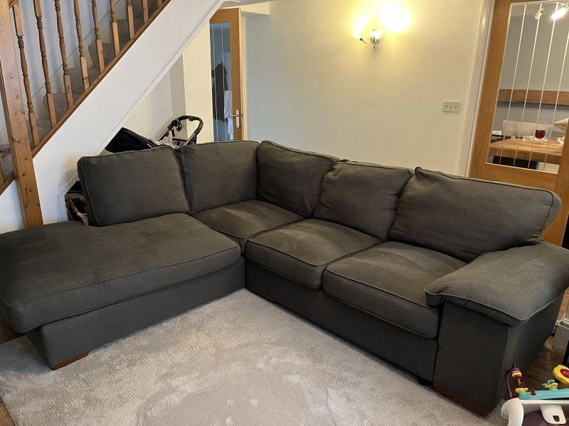 Charcoal corner sofa