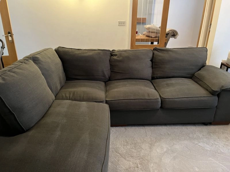 Charcoal corner sofa