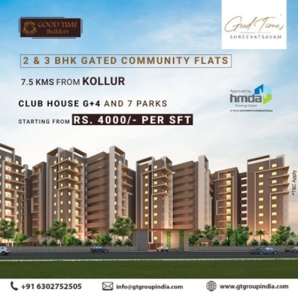 Apartments for Sale in Kollur | Shreevatsavam by Good Time Builders