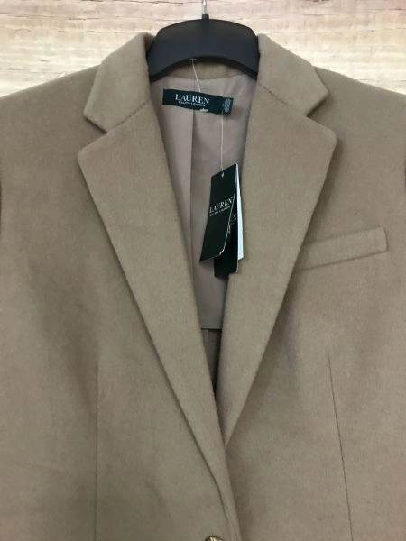 Ralph Lauren Brown Long Sleeved Single Breasted Blazer Style Coat