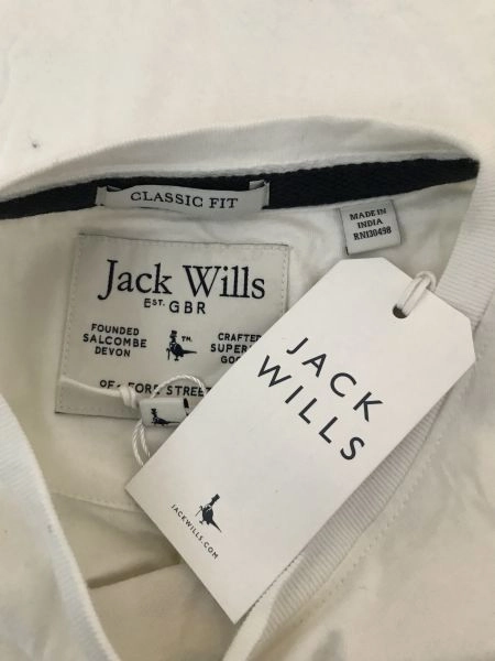Jack Wills Cream Short Sleeve T-Shirt with Logo Front