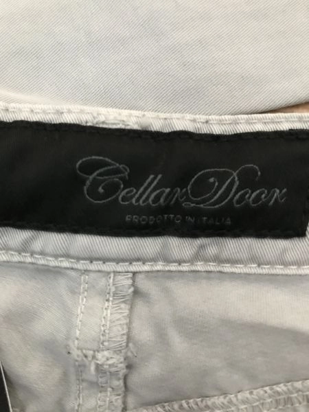 Cellar Door Beige Cotton Straight Leg Trousers
