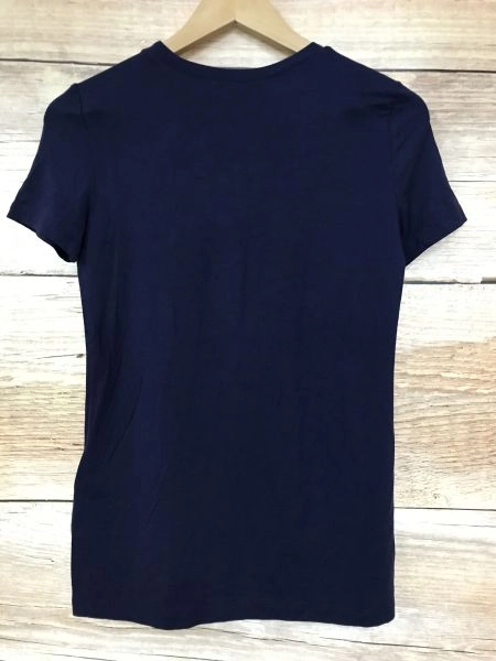Versace Jeans Blue Short Sleeve T-Shirt with Worded VJ Design on Front