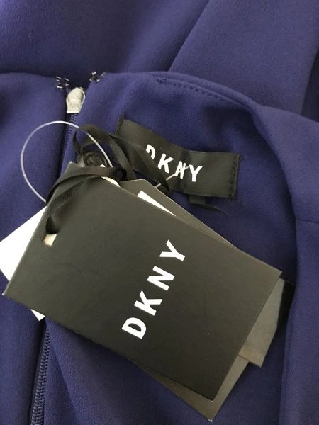 DKNY Purple Shift Dress with Half Length Sleeves