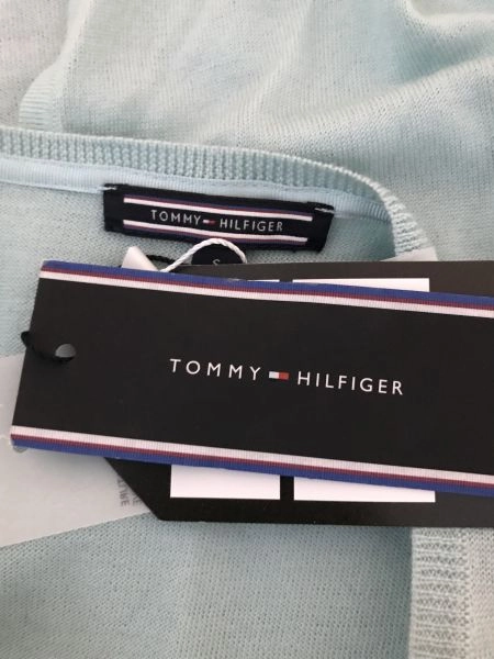 Tommy Hilfiger Blue Woolen Vest Top with Open Slit Back