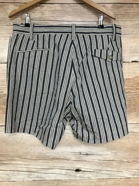 Traditional Weatherwear Blue and White Striped Linen Shorts