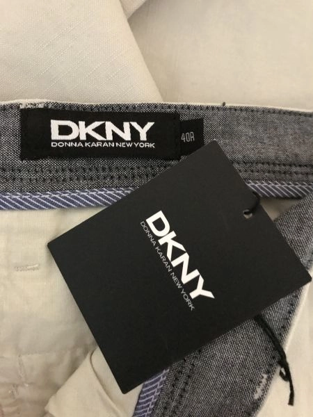 DKNY Cream Regular Fit Straight Leg Chino Style Trousers