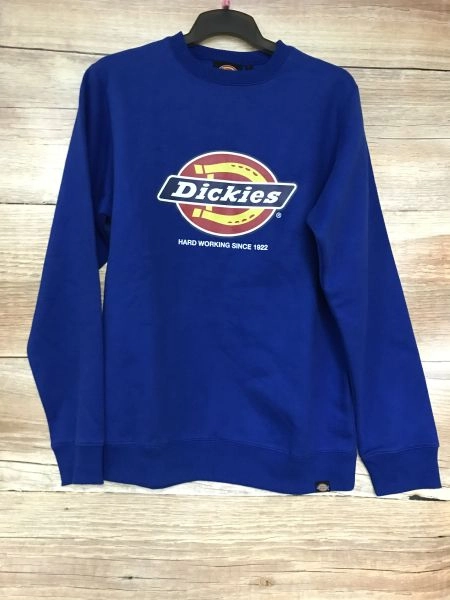 Dickies Blue Long Sleeve Sweatshirt with Logo Front