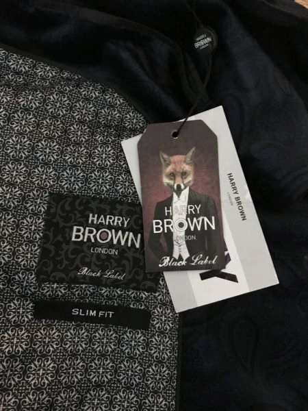 Harry Brown Blue Long Sleeve Slim Fit Blazer
