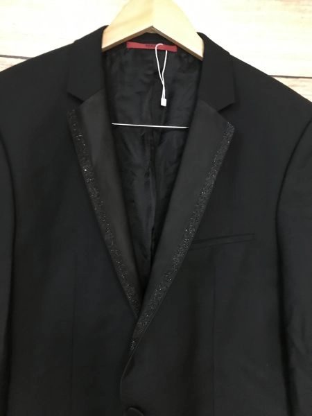 Hugo Boss Black Long Sleeve Blazer with Glitter Lapels
