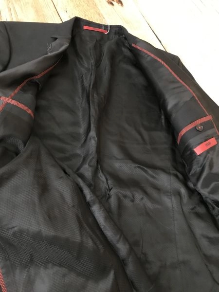 Hugo Boss Black Long Sleeve Blazer with Glitter Lapels