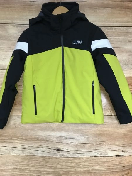 Colmar Black and Yellow Long Sleeve Padded Coat with Hood