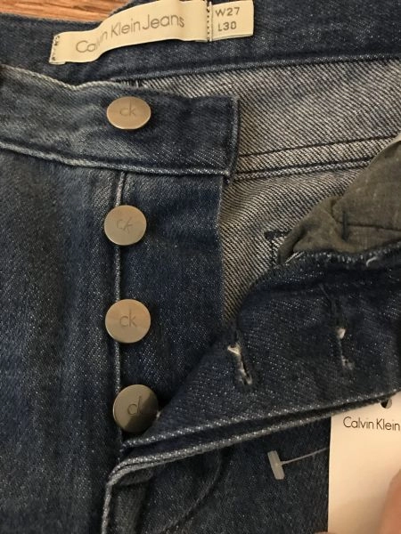 Calvin Klein Jeans Blue Full Button Fly Boyfriend Jeans