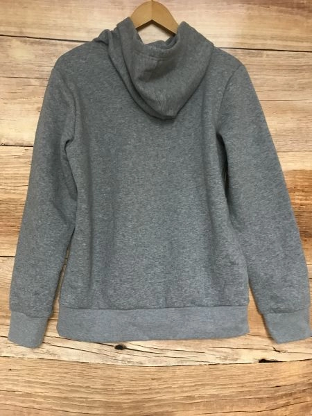Converse Grey Long Sleeve Pullover Hoodie with Large Logo on Front