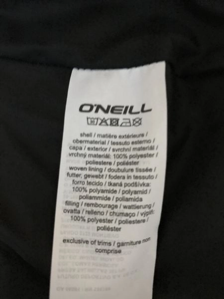 O'Neills Silver and Black Quilted Puffer Jacket