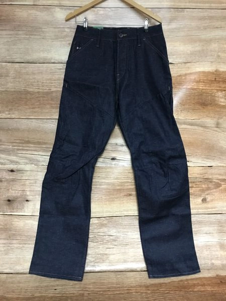 G Star Raw Blue Loose Fit Button Fly Jeans