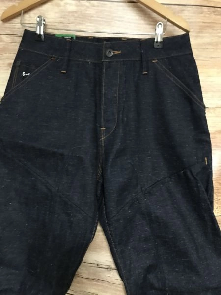 G Star Raw Blue Loose Fit Button Fly Jeans