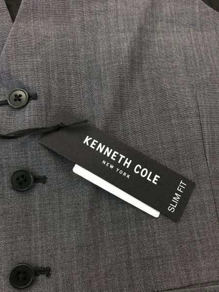 Kenneth Cole Grey Tailored Waistcoat