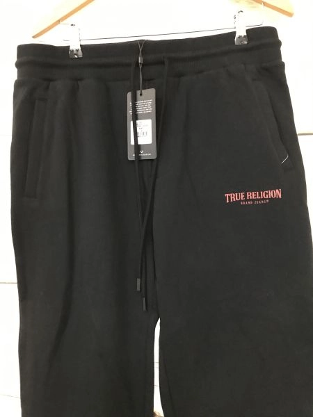 True Religion Black Sweatpants with Elasticated Waistband