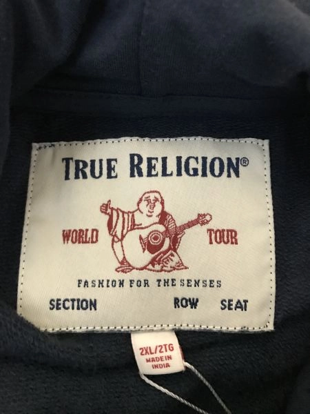 True Religion Black Long Sleeve Pullover Hoodie