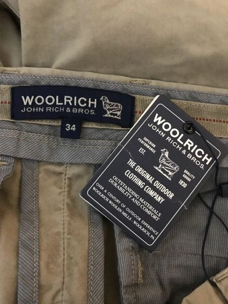 Woolrich Brown Straight Leg Cotton Trousers