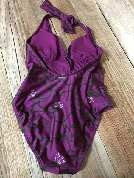 Ted Baker Purple Halterneck Swimsuit with Padded Cup