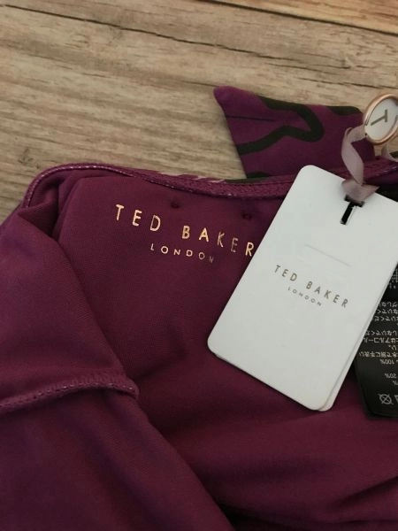 Ted Baker Purple Halterneck Swimsuit with Padded Cup