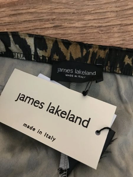 James Lakeland Animal Print Velvet Feel Flared Trousers