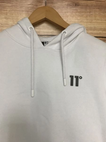 11 Degrees White Long Sleeve Pullover Hoodie