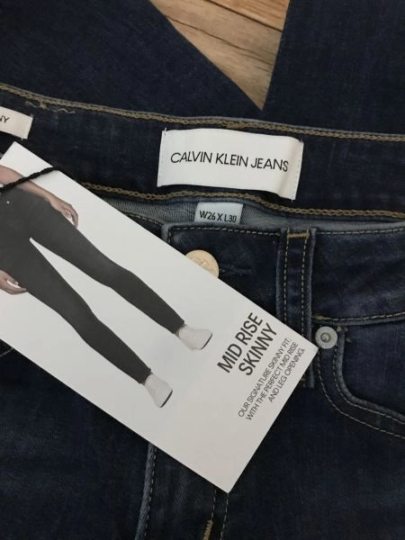 Calvin Klein Blue Mid Rise Skinny Fit Jeans