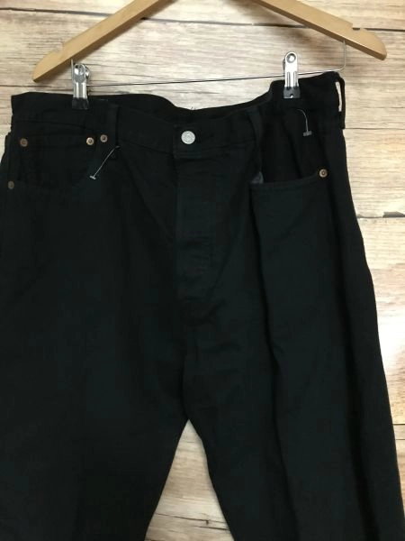 Levi 501 Black Straight Leg Button Fly Jeans