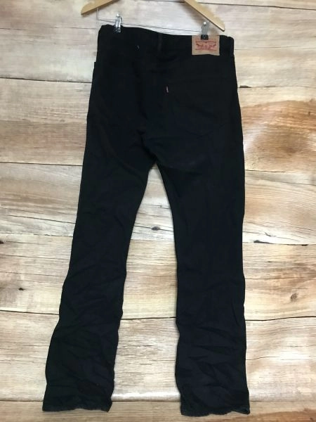 Levi 501 Black Straight Leg Button Fly Jeans