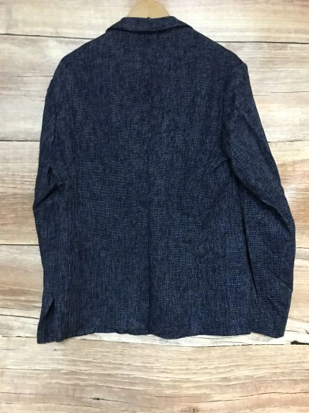 Emporio Armani Blue Tweed Style Long Sleeve Blazer