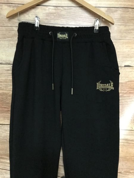Lonsdale Black Sweatpants with Elasticated Waist