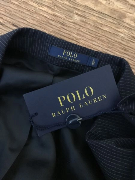 Polo Ralph Lauren Blue with White Pinstripe Long Sleeve Blazer