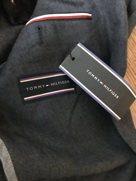 Tommy Hilfiger Grey/Blue Long Sleeve Slim Fit Blazer