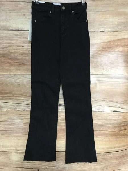 Abrand Black High Cropped Boot Cut Jeans